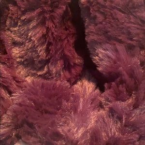 Helene Berman - Faux Fur Purple Infinity Scarf